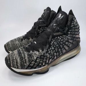 Nike LeBron XVII 17 Low Basketball Shoe Mens Size 13 BQ3177-002 Gray Black White